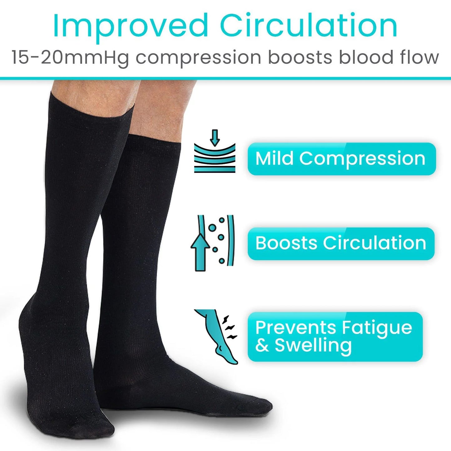 Knee High Men's Graduated Compression Dress Socks