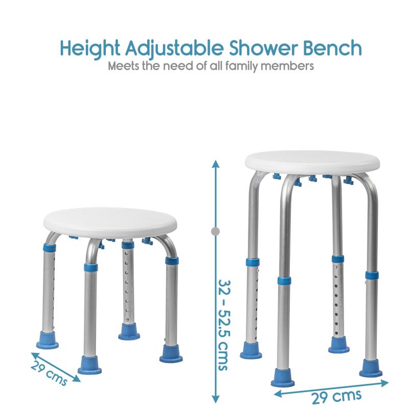 Shower Stool - Adjustable Height