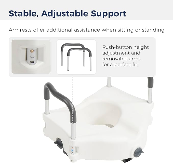 Secure Lock Raised Toilet Seat