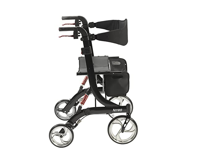 Drive Rollator, Heavy Duty, Nitro, Black, 450Lb Cap