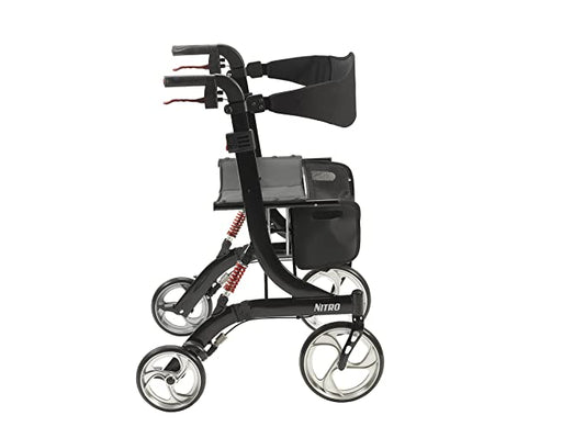 Drive Rollator, Heavy Duty, Nitro, Black, 450Lb Cap