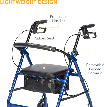Drive Aluminum Rollator 6"