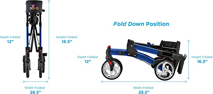Nova Monarch Rollator, 8" Wheels, 300 lbs