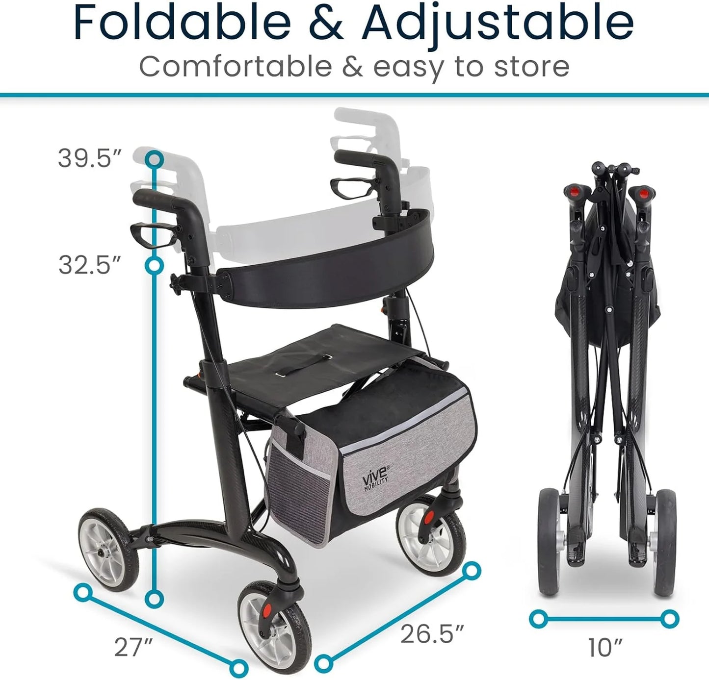 Bariatric Carbon Fiber Rollator