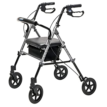 Graham-Field Set n' Go Wide Height Adjustable Rollator, 8", 350 lbs.