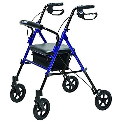 Graham-Field Set n' Go Wide Height Adjustable Rollator, 8", 350 lbs.