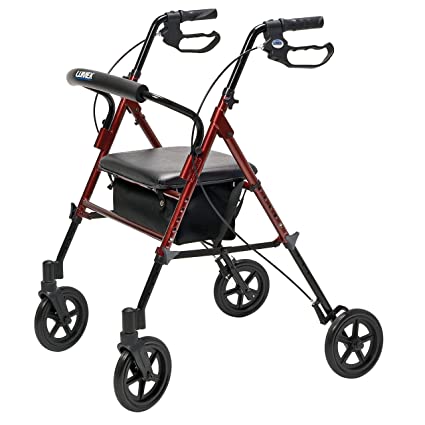 Graham-Field Set n' Go Wide Height Adjustable Rollator, 8", 350 lbs.