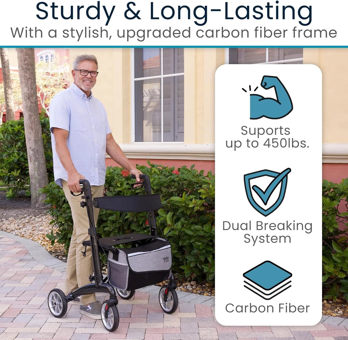 Bariatric Carbon Fiber Rollator