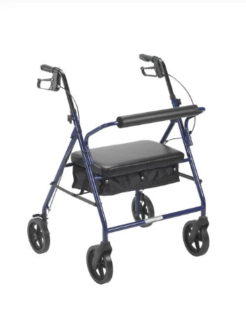 Bariatric Rollator Walker Blue - 400lb weight capacity