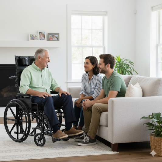 High Back Reclining Wheelchaeir with Vinyl Upholstery
