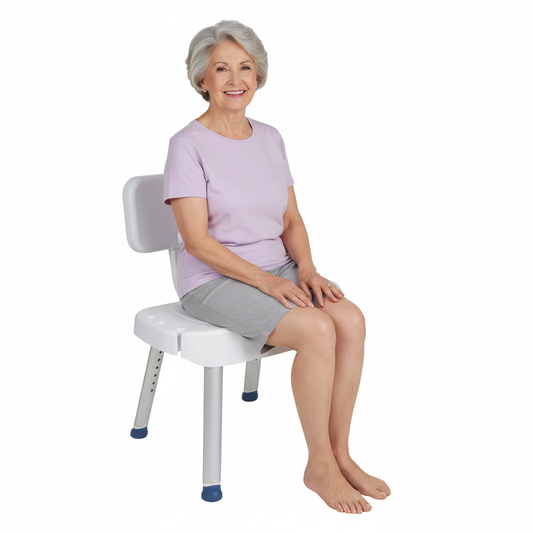 Shower Chair with Folding Back