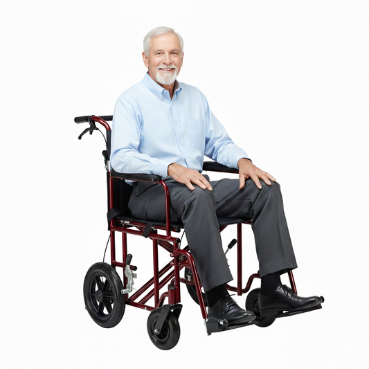 22" Bariatric Aluminum Transport Chair