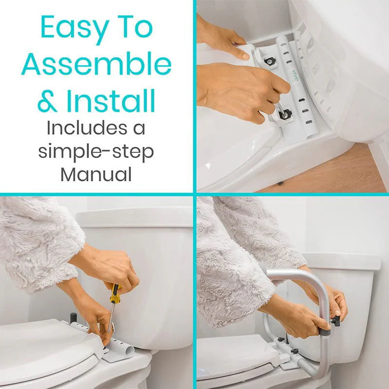 Adjustable Toilet Safety Rails, to Floor