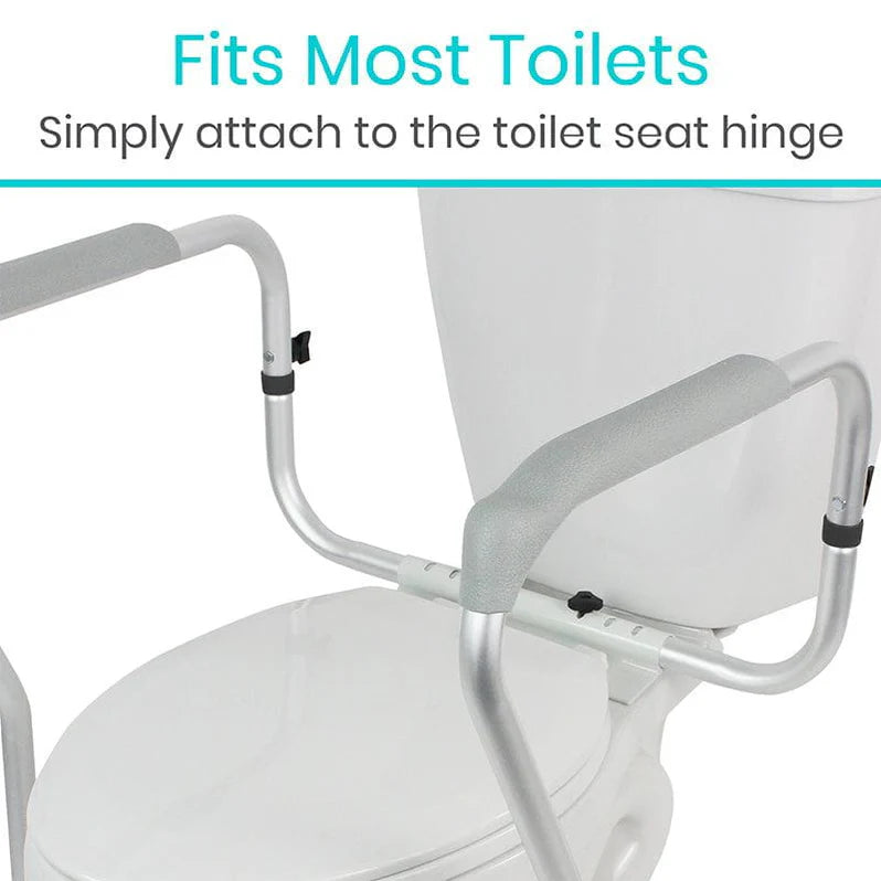 Adjustable Toilet Safety Rails, to Floor