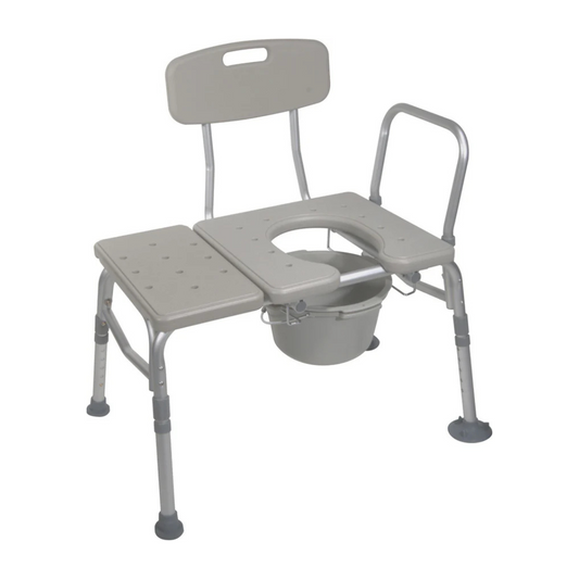 Transfer Bench With Commode Opening