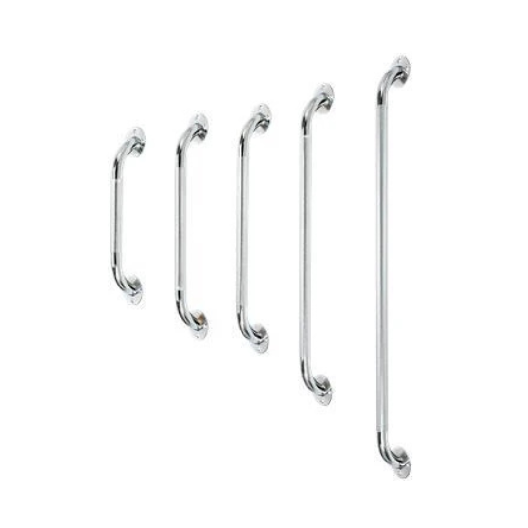 Chrome Plated Steel Grab Bar with Knurled Grip - Size 12"