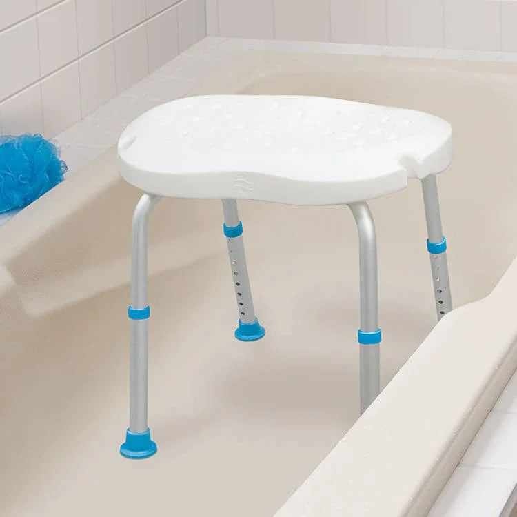 Ergonomic Adjustable Bath Seat without Backrest