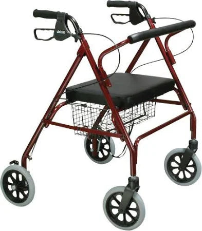 Bariatric Rollator Walker Blue - 400lb weight capacity