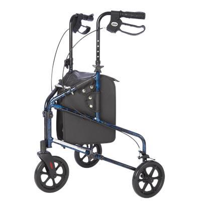 3 Wheel Walker with Tote Bag - Blue