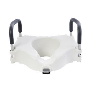 Locking Raised Toilet Seat with Removable Arms