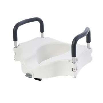 Locking Raised Toilet Seat with Removable Arms