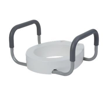 Raised Toilet Seat With Arms - Round Bowl