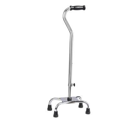 Large Base Quad Cane - Silver