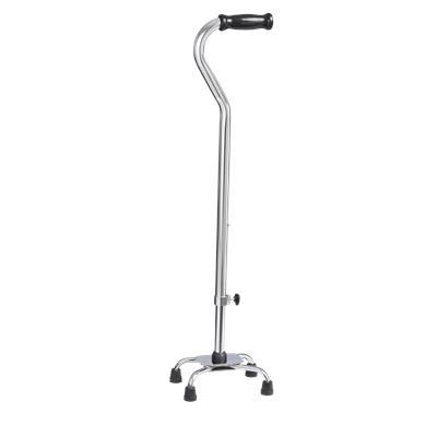 Small Base Quad Cane - Silver
