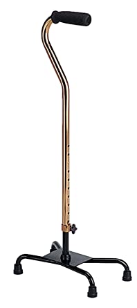 Large Base Quad Cane - Bronze