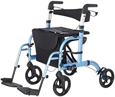 Rhythm Translator Rollator/Companion Wheelchair, Fr, Tote Bag, Blue, 300Lb Cap