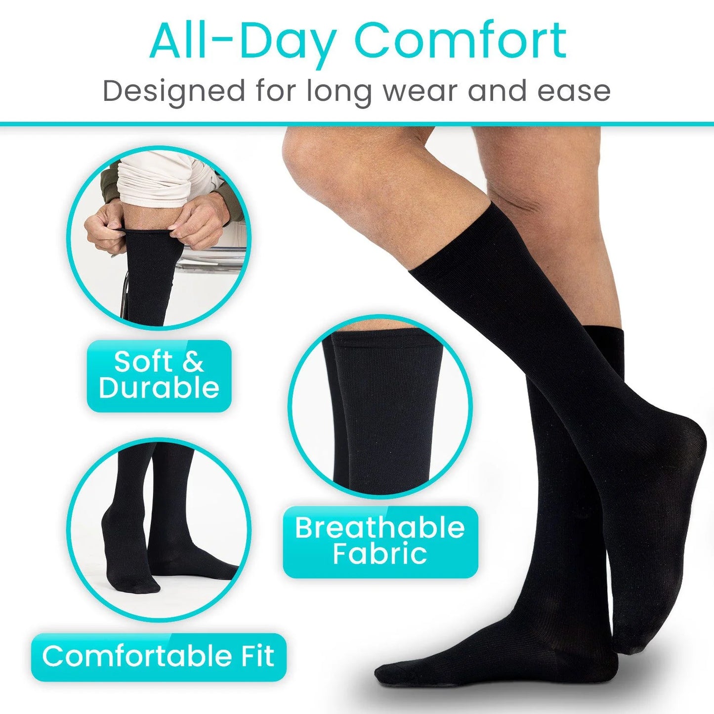 Knee High Men's Graduated Compression Dress Socks