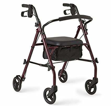 Medline Basic Steel Rollator, 350 lbs (6")