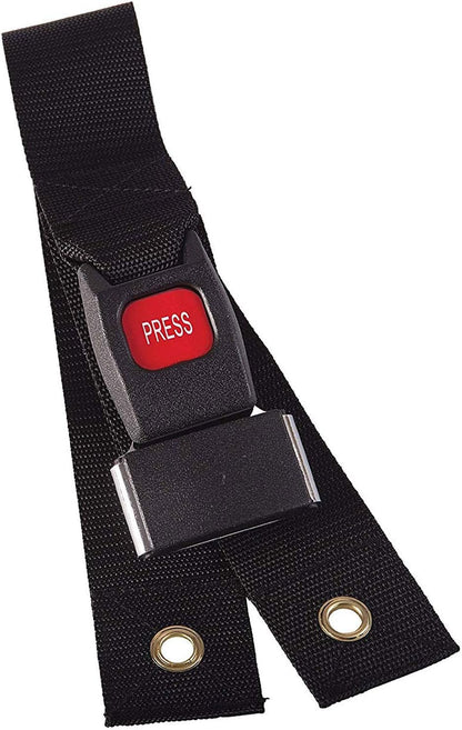 Wheelchair Seat Belt and Safety Harness, 45 Inches long and 1.75 Inches Thick, Adjusts to 41 Inches, Black (Pack of 1)