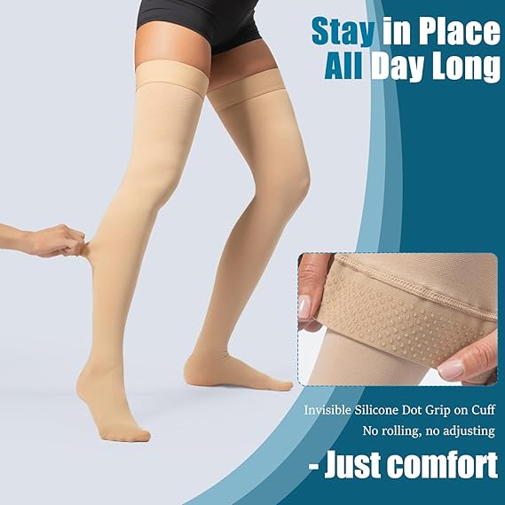 Lipedema Close Toe Compression Stockings 20–30 mmHg