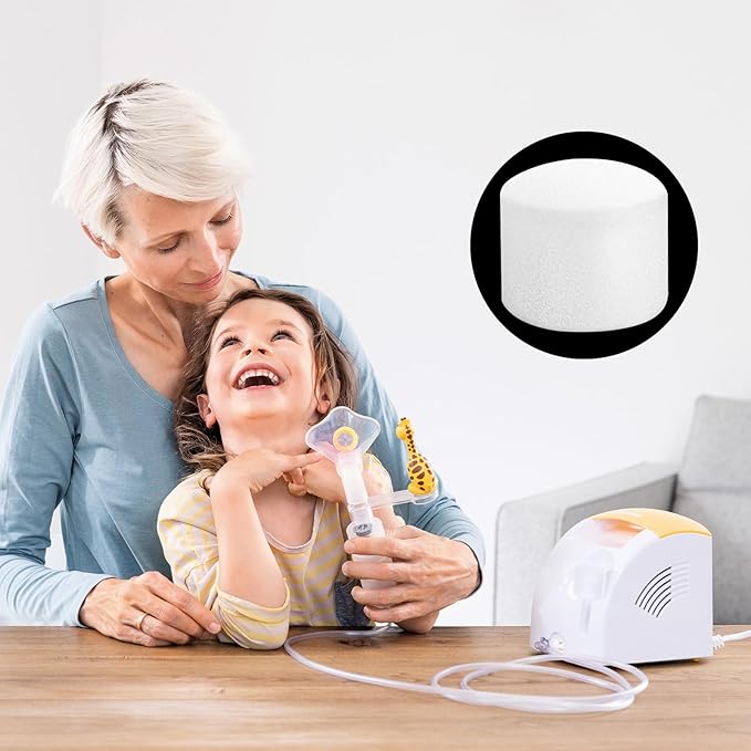 48 Nebulizer Filter Replacement Air Filter Sponge Compressor System Accessories-White