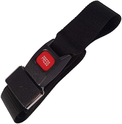 Wheelchair Seat Belt and Safety Harness, 45 Inches long and 1.75 Inches Thick, Adjusts to 41 Inches, Black (Pack of 1)