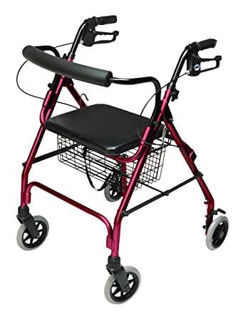 Graham-Field Lumex Aluminum Rollator, 6in, Red, Pediatric, Walkabout Lite, 300lb