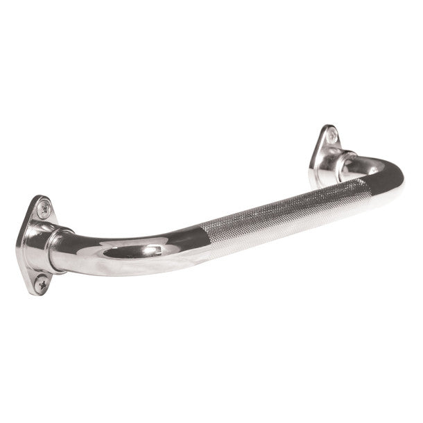 Chrome Plated Steel Grab Bar with Knurled Grip - Size 24"