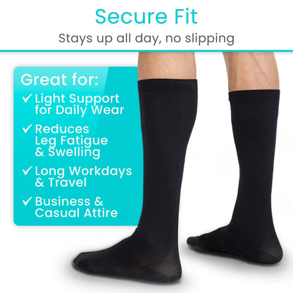 Knee High Men's Graduated Compression Dress Socks