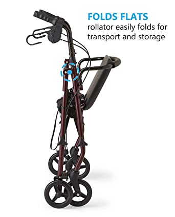 Medline Basic Steel Rollator, 350 lbs (6")