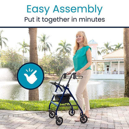 6 inch wheels on lightweight rollator walker