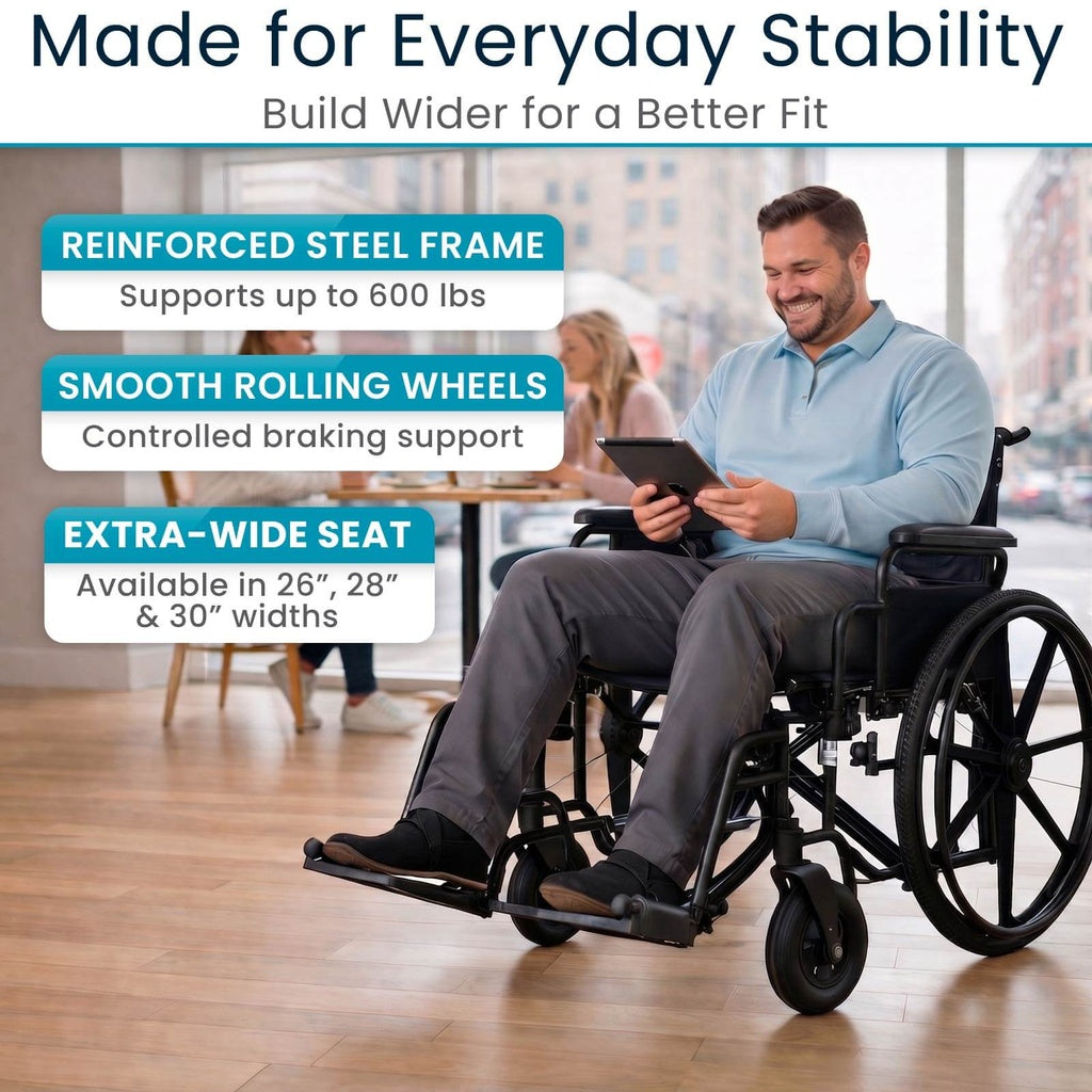 Vive Health bariatric wheelchair, view 7