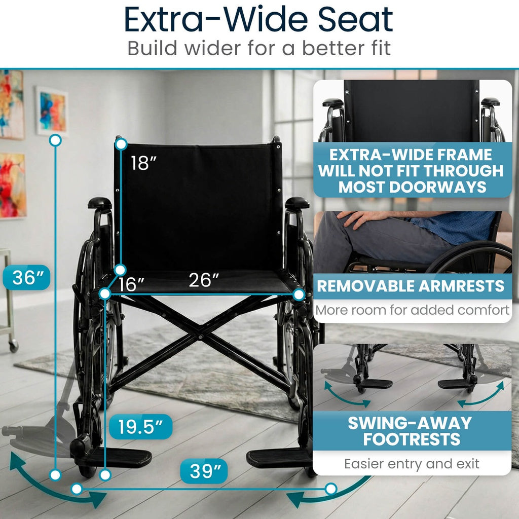 Vive Health bariatric wheelchair, view 6