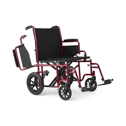 22" Bariatric Aluminum Transport Chair