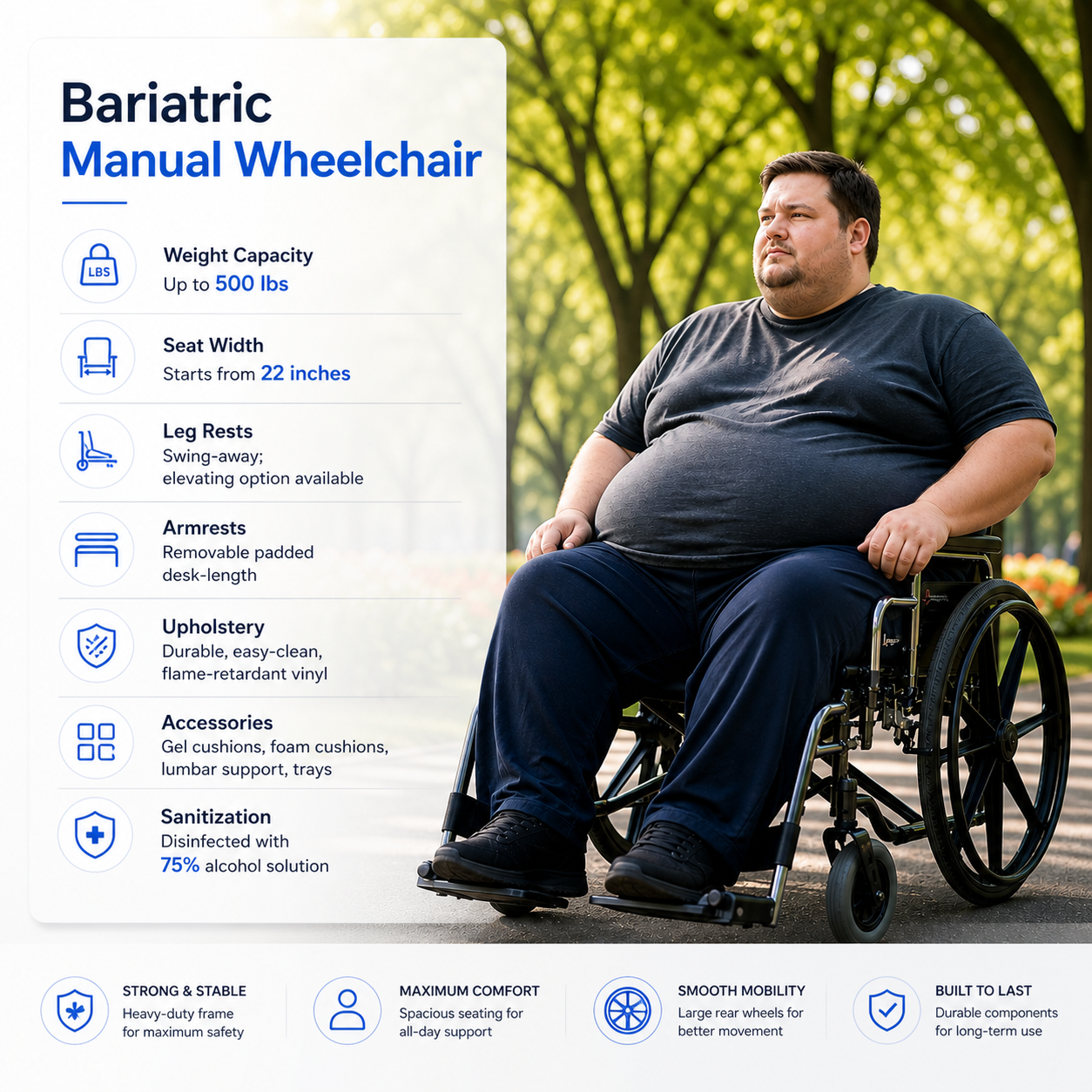 Bariatric Manual Wheelchair Rental