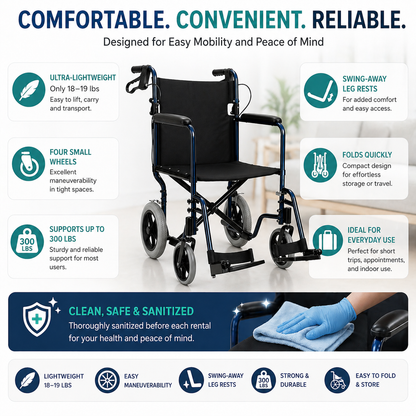 Transport Chair / Companion Chair  Rental