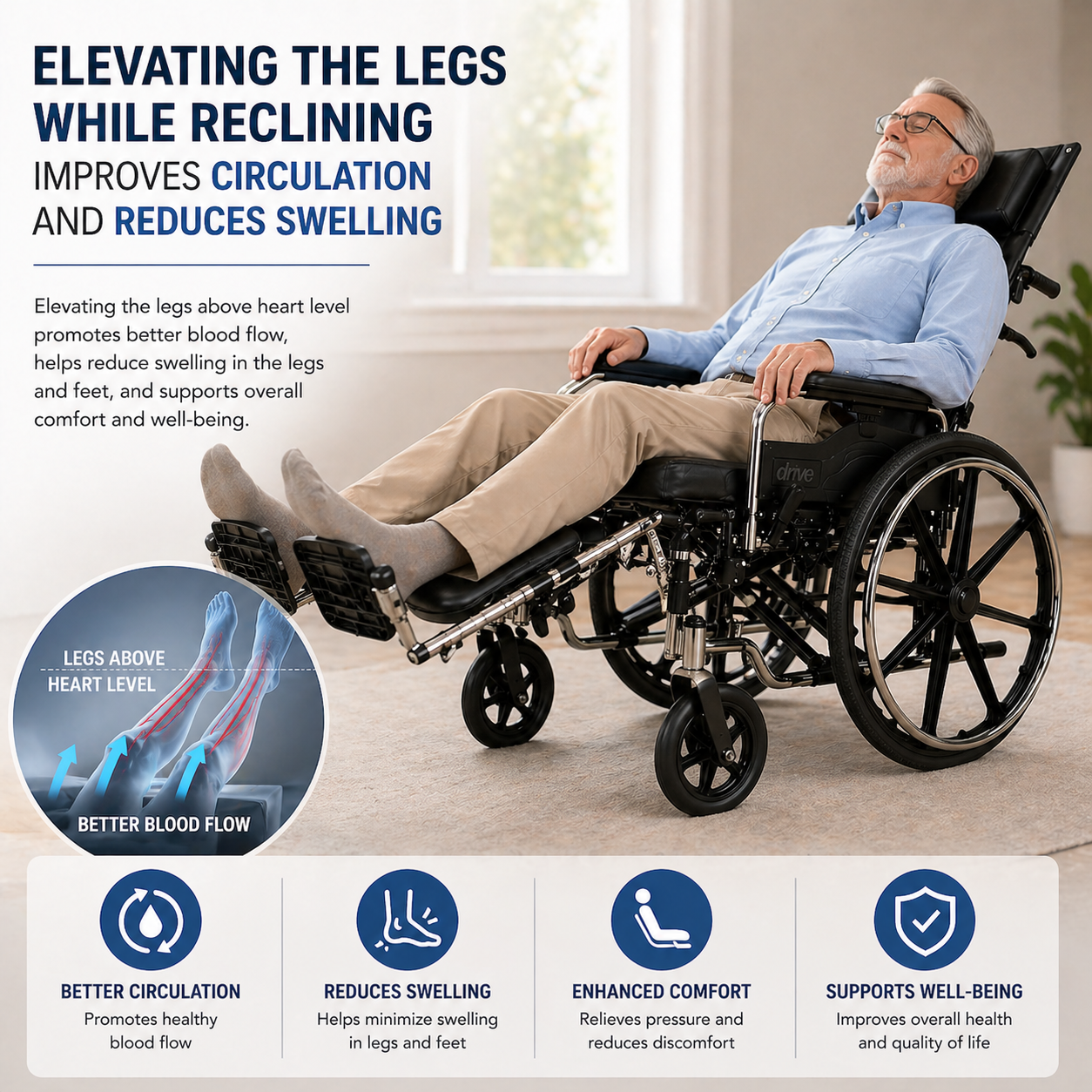 Reclining High Back Wheelchair Rental