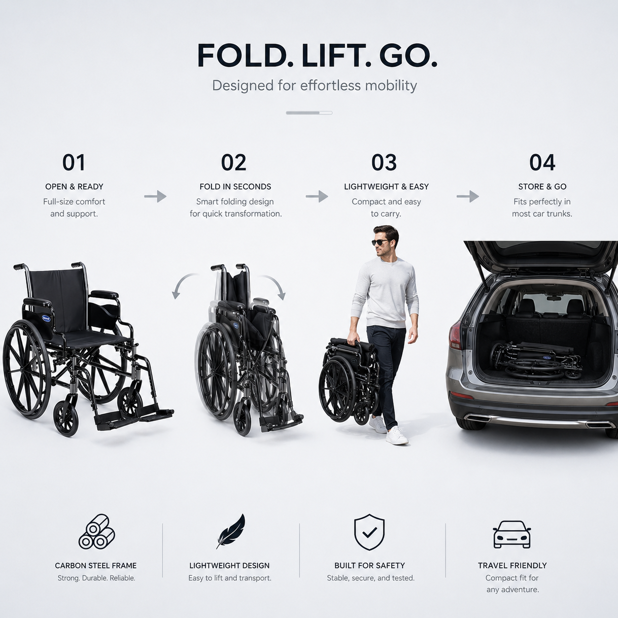 Wheelchair Rental – Lightweight Manual Wheelchair
