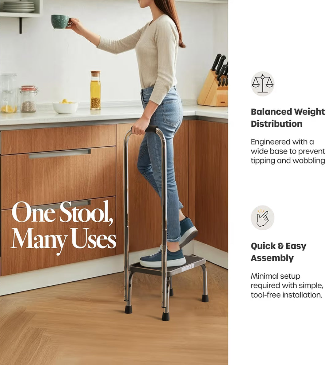 Stepping Stool with Handle 