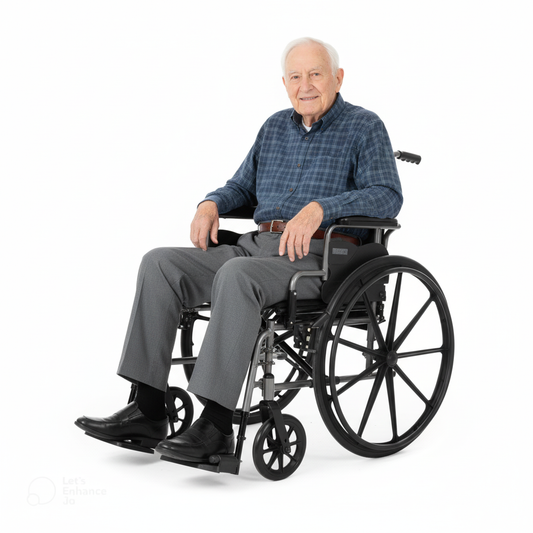 Deluxe Lightweight Wheelchair with Flip Back Desk Arms